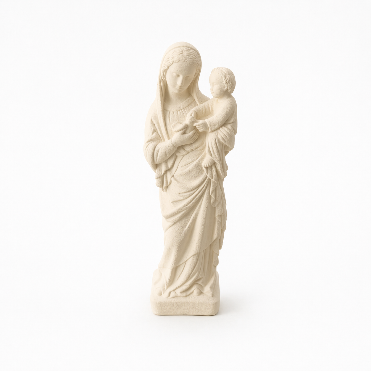 Statuette monastique Marie et l'enfant - 22cm